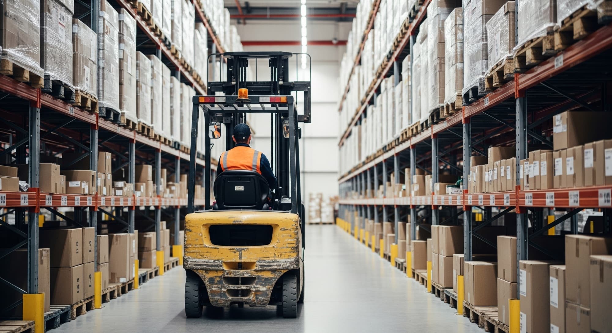 Forklift-aisle rodent stations.