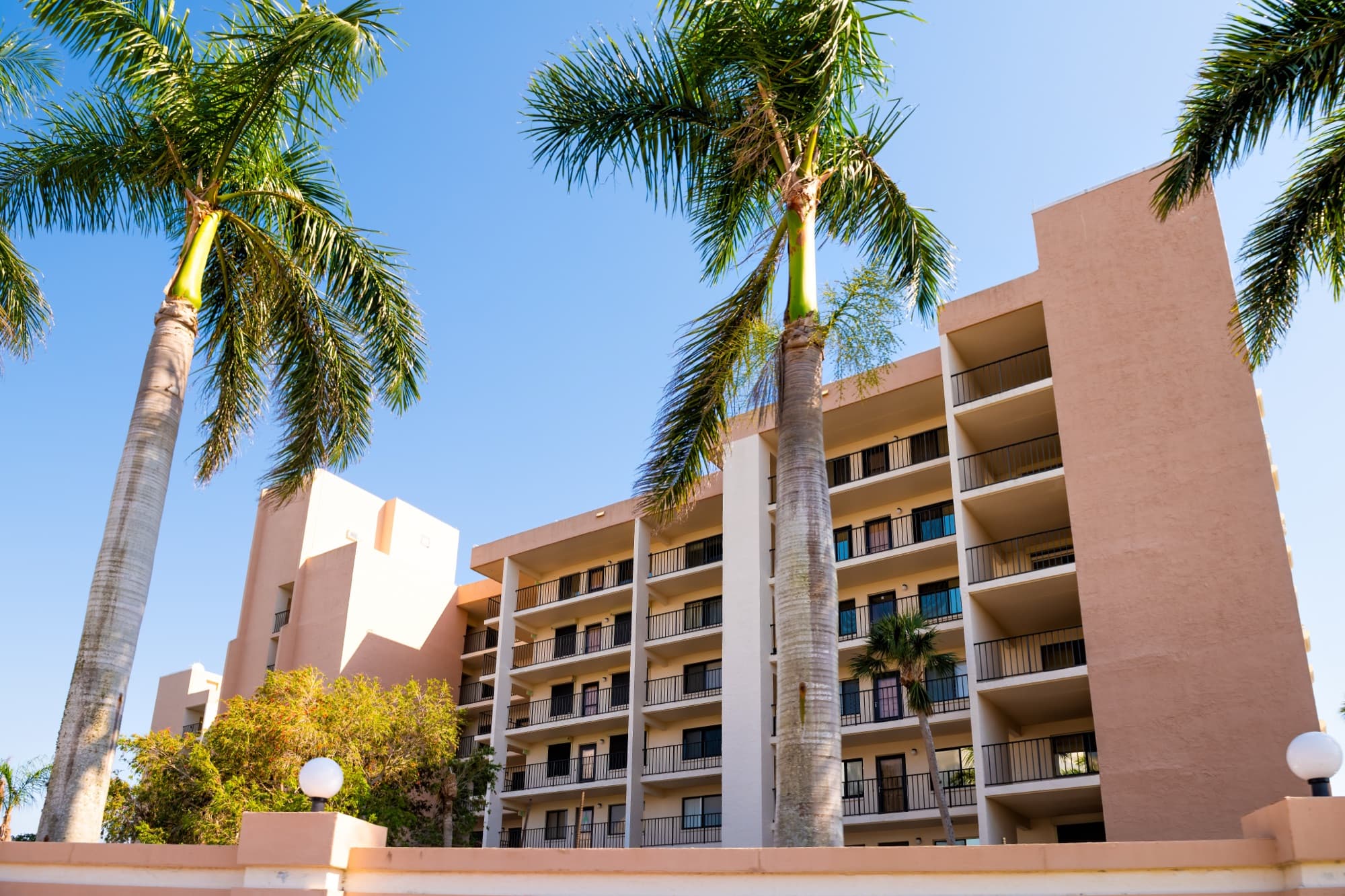Mid-rise condo perimeter & balconies.